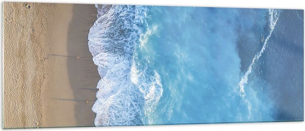 Bilder auf glas - Einteilig - Strand Rand Meer - 140x50cm - Glasbilder - Wandbilder - Bilder - zum Aufhängen bereit - Wanddekoration aus Glas - Gl...