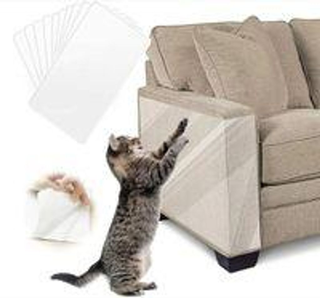 Katzen Kratzschutz Aufkleber, 8 Stück, große Größe – Produktbild 