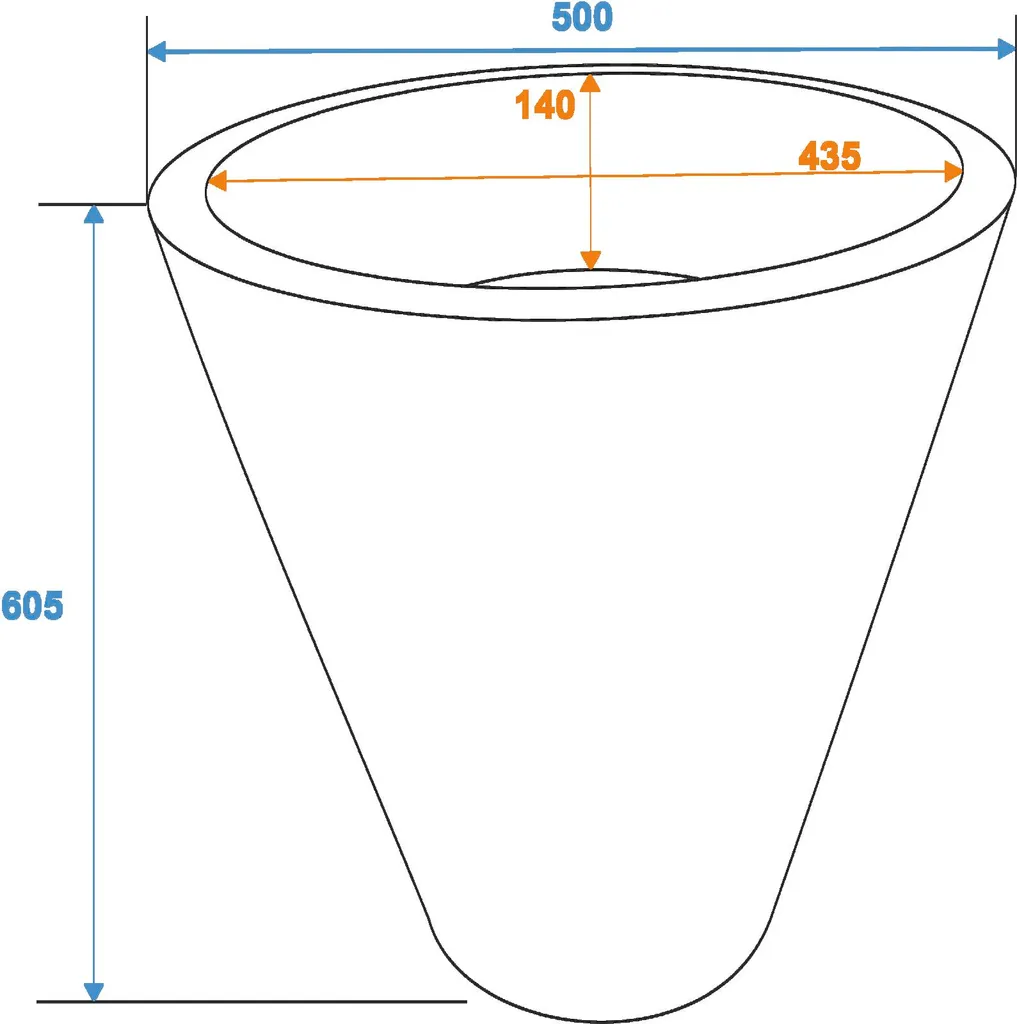 Vaso in Fibra di Vetro Verde 44x61cm: Eleganza Esterna e Interna - 3