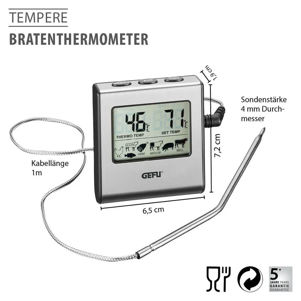 GEFU Termometro digitale per arrostire TEMPERE - 15