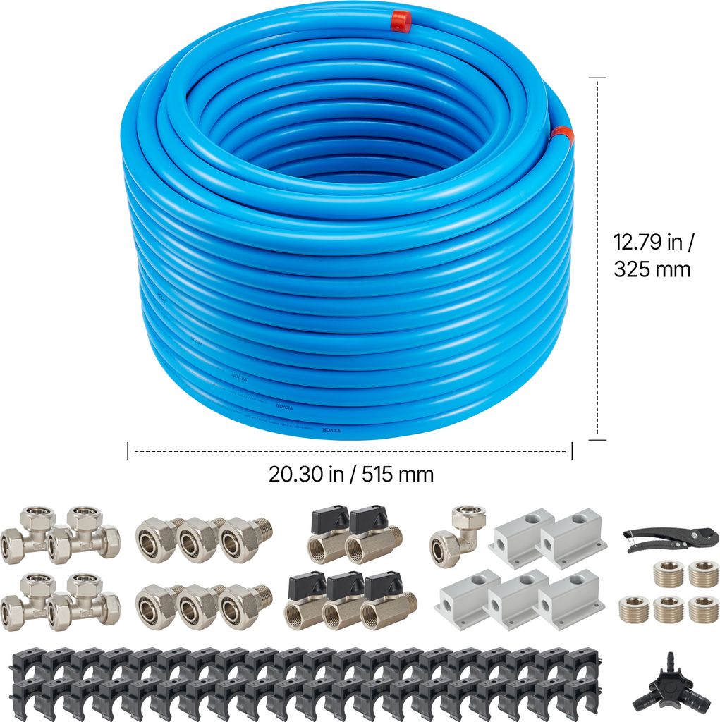 Kit de tuyaux pour compresseur à air VEVOR, 200 pieds x 3/4 Image du produit 