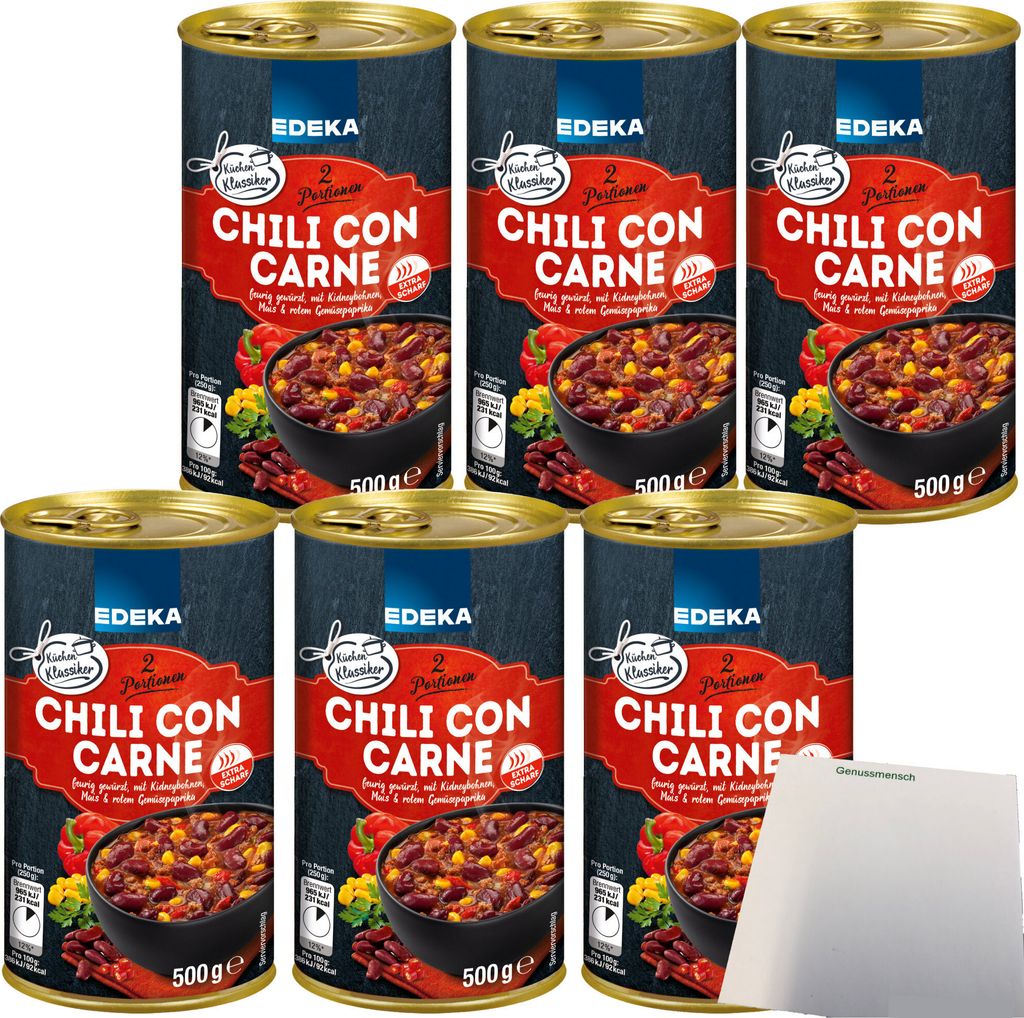 Edeka Chili con Carne feurig gewürzt mit Kidneybohnen Mais Produktbild 