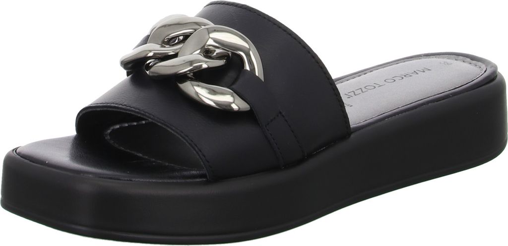 MARCO TOZZI Damen Leder Clogs Pantoletten Kette Plateau Produktbild 13
