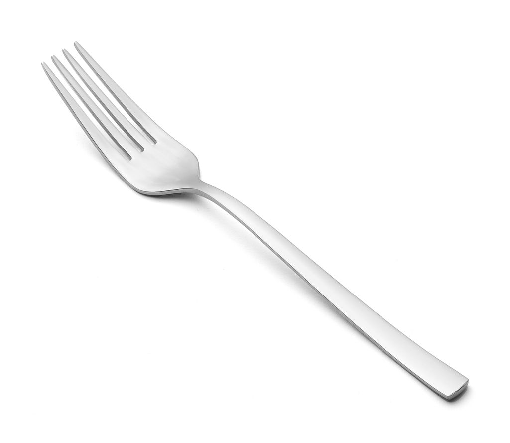 Arcos Einteilige Monoblock-Dessertgabel aus Edelstahl 18/10, Silber - 185 mm Dessertgabel. Besteck mit geraden Linien, mit weichen Rundungen am Gri...