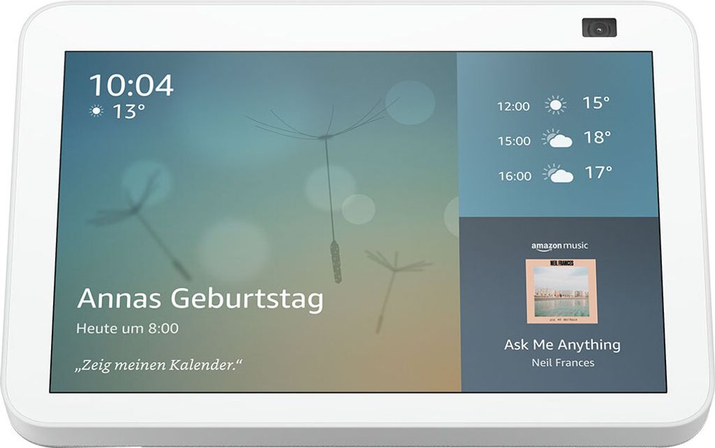 Echo Show 8 Amazon Weiß Alexa Smart Sprachsteuerung Produktbild 