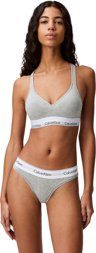 Calvin Klein dames string, grijs (grijs heather), maat M Productafbeelding 