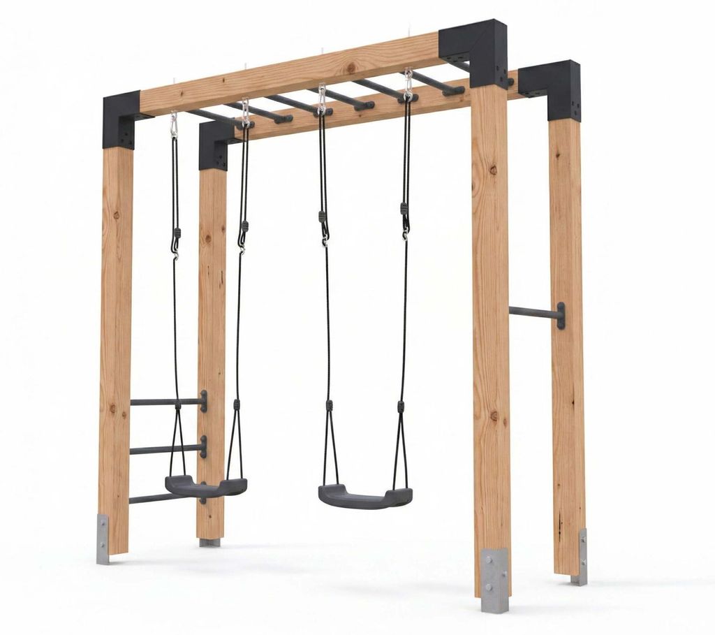 EXIT GetSet Monkeybar, Monkey Bar Klettergerüst für Draußen, Spielgerät für Kinder