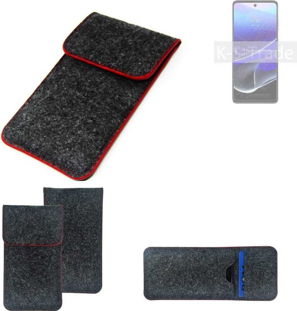 K-S-Trade Handy Schutz Hülle kompatibel mit Motorola Moto G Stylus 5G (2022) Schutzhülle Handyhülle Filztasche Pouch Tasche Case Sleeve Filzhülle