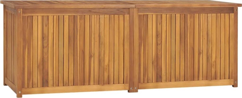 A wooden storage box with a slatted front and top, shown against a white background.