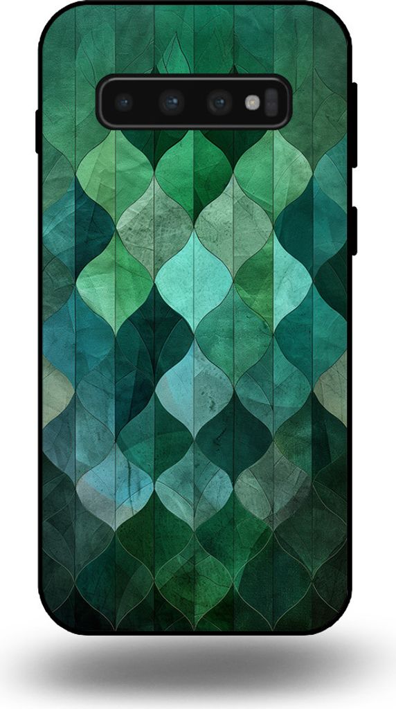 Smartphonica Telefon Fall geeignet für Samsung Galaxy S10 mit grünen Blättern drucken - TPU Backcover Fall grünes Blatt Design - Grün