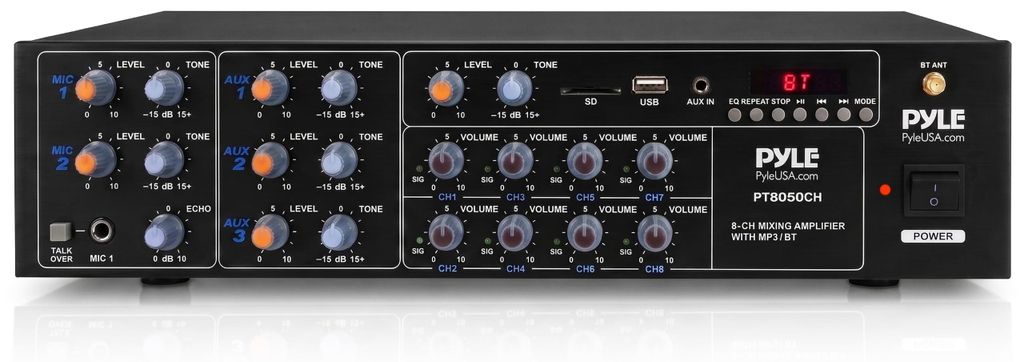 Amplificateur Pyle 8 canaux, mini amplificateur, Image du produit 
