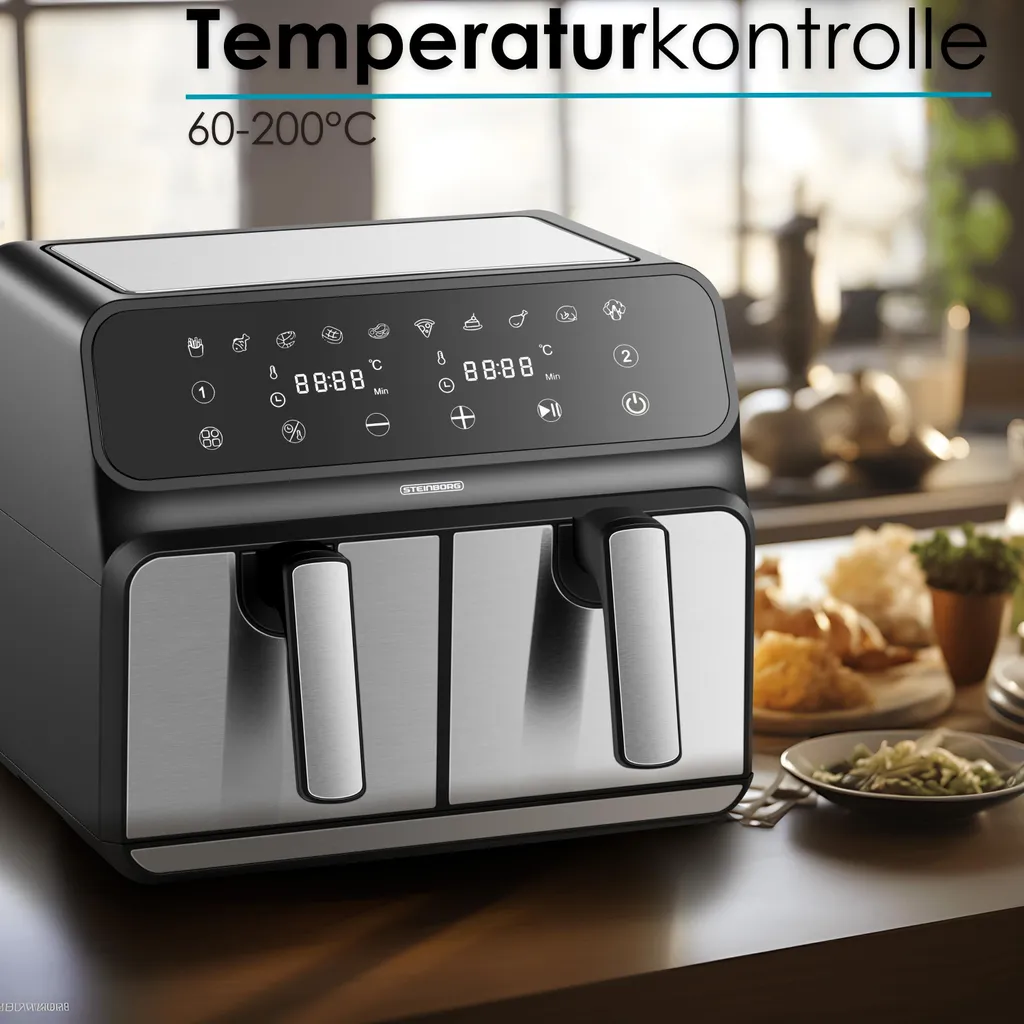 Airfryer double compartiment Steinborg SB-3131 pour cuisine saine 9L - 2