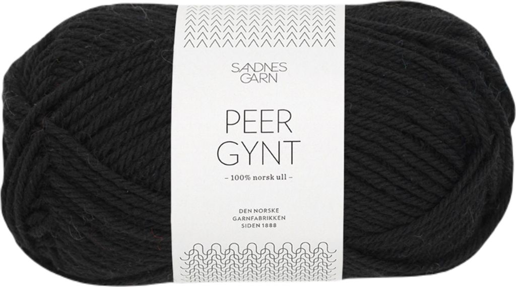 Sandnes Peer Gynt 50g Schwarz 1099