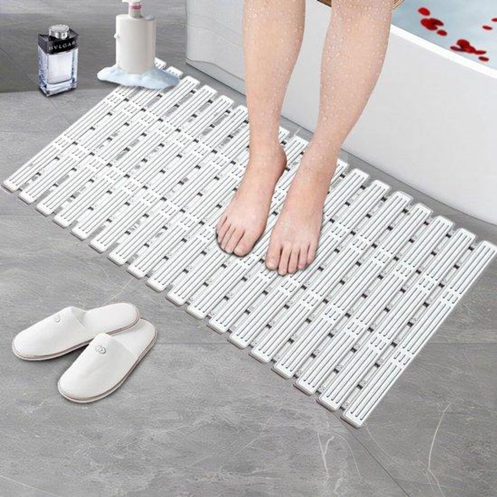 Unyqoos Sichere und rutschfeste Badematte mit Saugnäpfen und Abflusslöchern