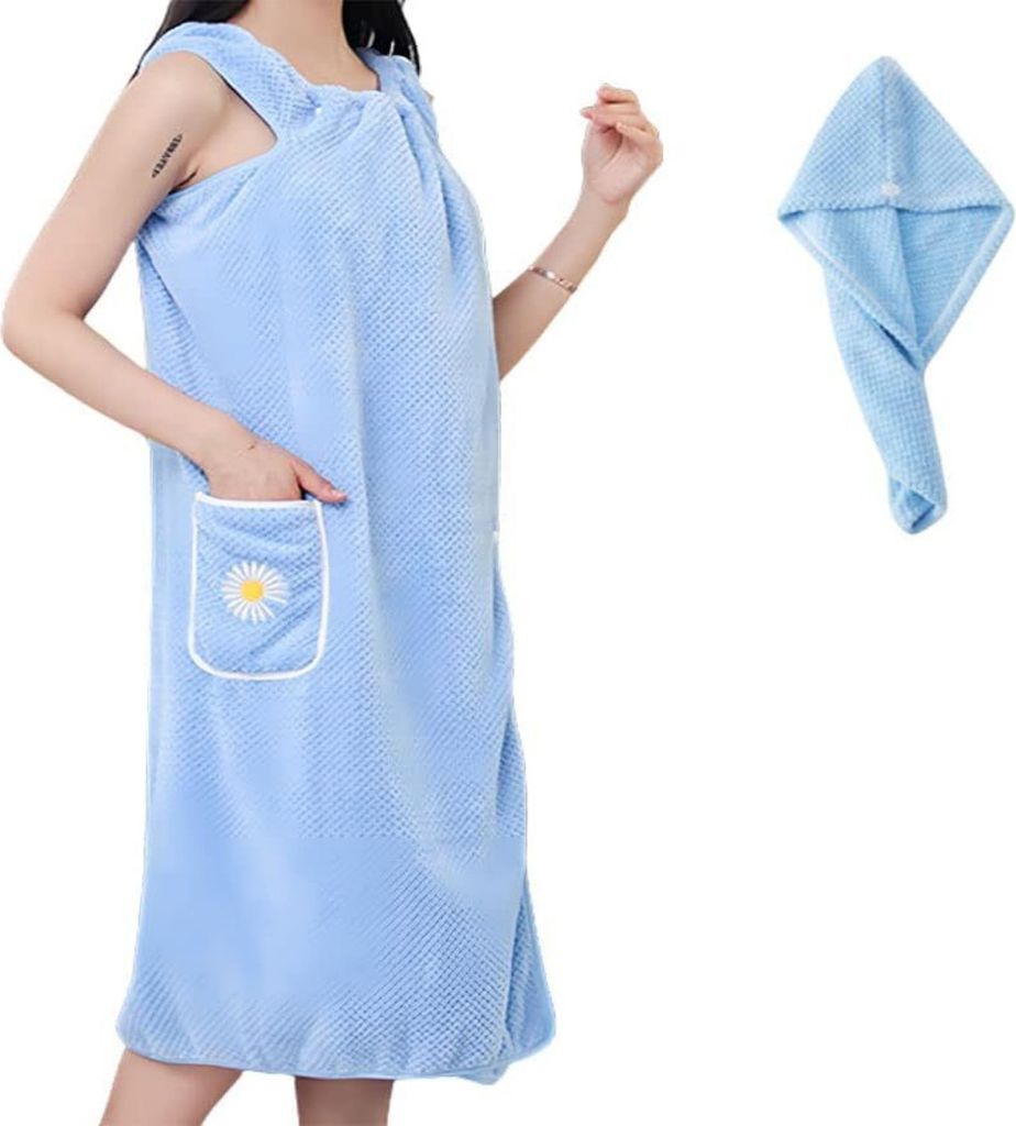 Accappatoio da donna, telo da bagno in felpa, ultra morbido Immagine del prodotto 