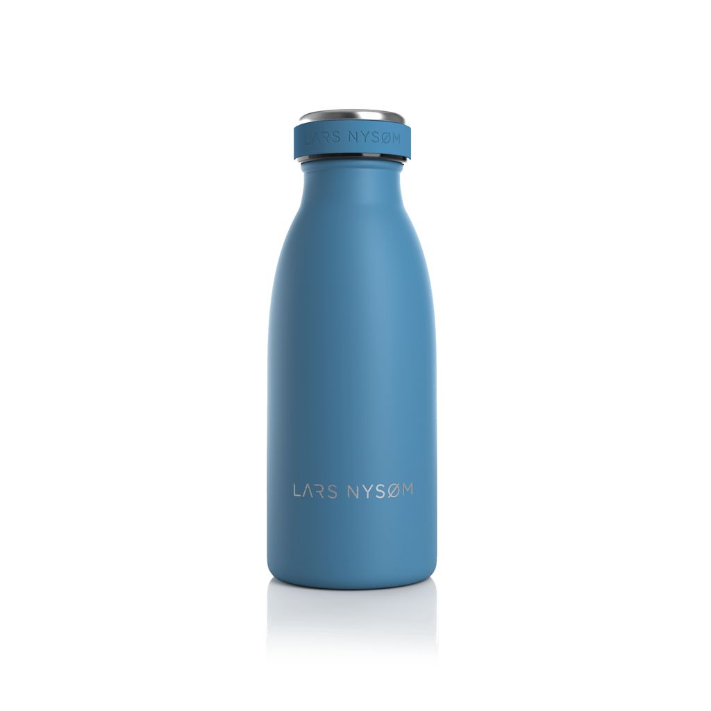 LARS NYSØM Trinkflasche Edelstahl | BPA-freie Isolierflasche | Auslaufsichere Wasserflasche für Sport, Fahrrad, Hund, Baby, Kinder 350ml Niagara