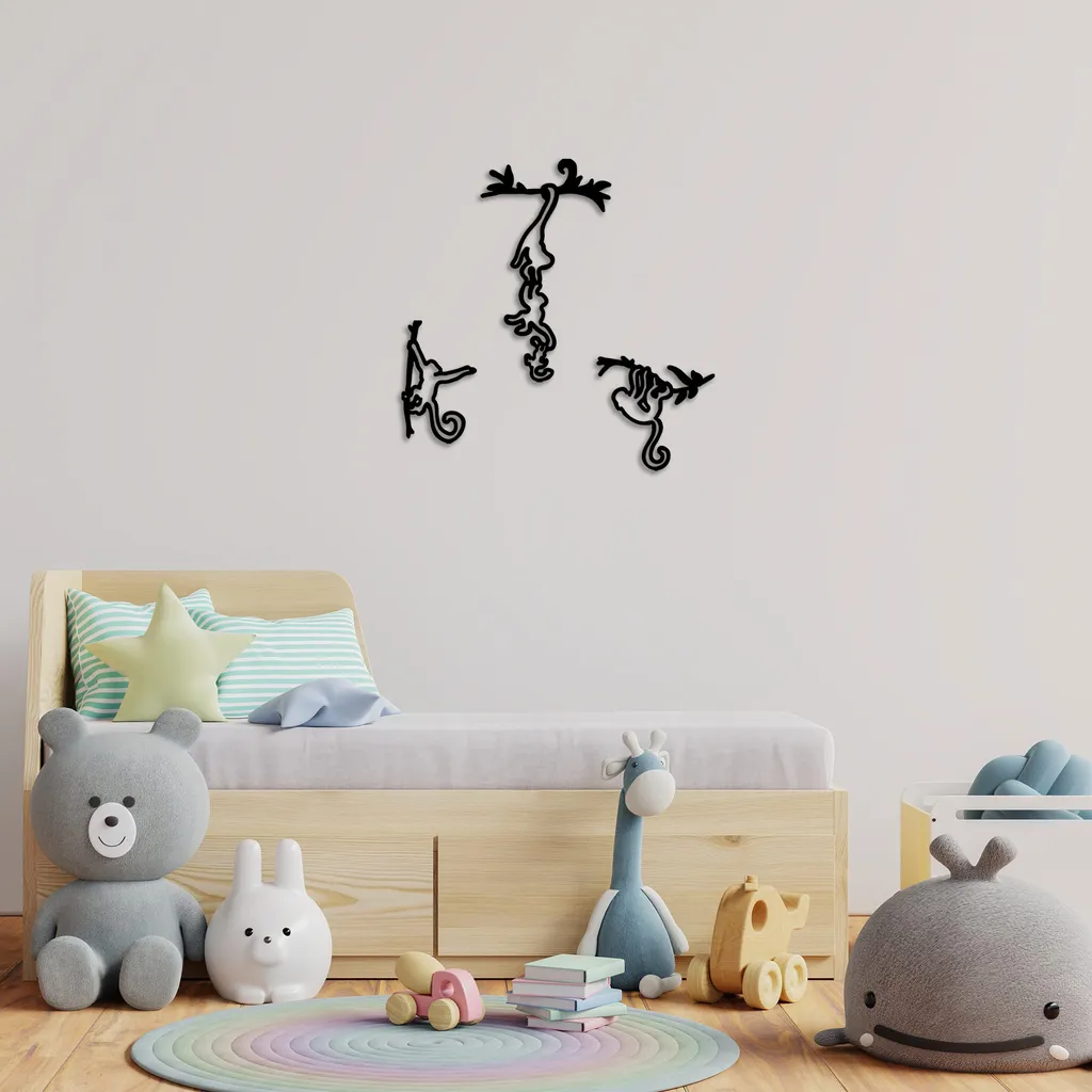 Decorazione Parete Metallo Nero Wallity Naughty 17x28 - Design Minimal
