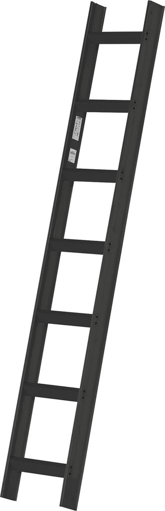 Hymer Dachauflegeleiter aus Aluminium, RAL 7016 anthrazit beschichtet, 7 Sprossen, Länge 1,95 m