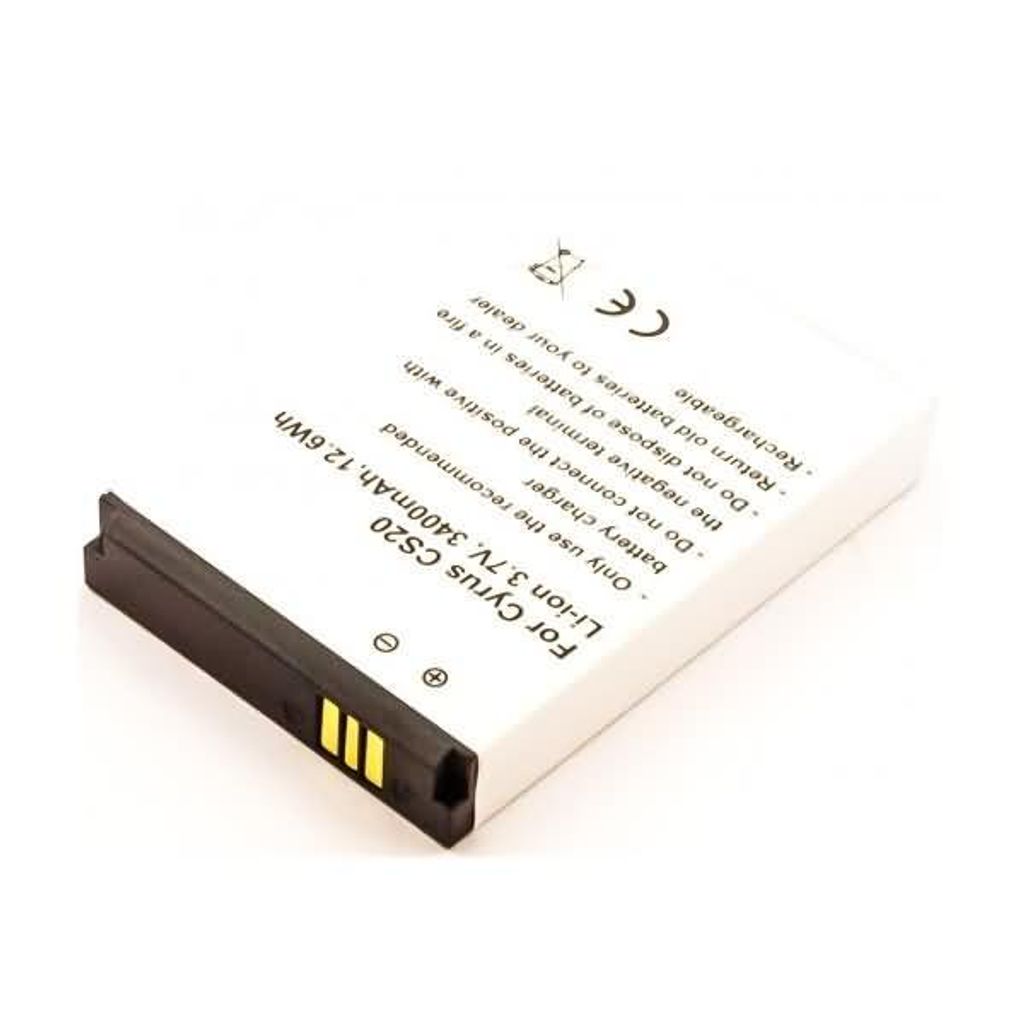 Akku für Cyrus HE-129384 Li-Ion 3,7 Volt 3400 mAh weiß. Produktbild 