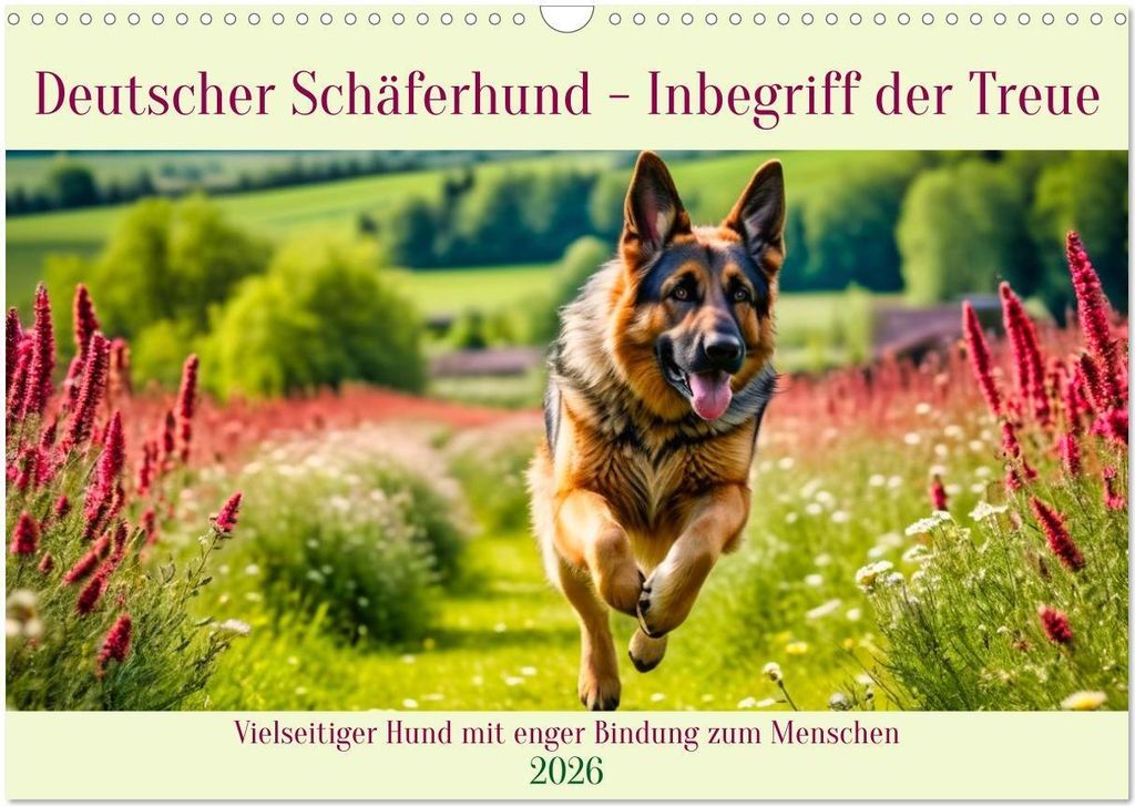 Deutscher Schäferhund - Inbegriff der Treue (Wandkalender 2026 DIN A3 quer), CALVENDO Monatskalender