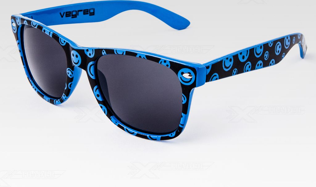 Erstausrüster Sonnenbrille Nerd-smajlík blue