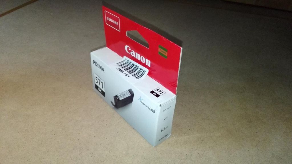 Canon CLI-571BK Tinte Schwarz, Standardertrag, Schwarz, Produktbild 