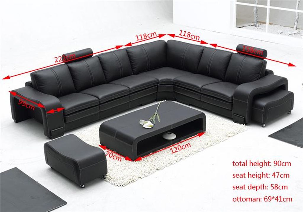 Sofa Set Sitzecke Polster Garnitur Wohnlandschaft Ecksofa Hocker Couchtisch 3tlg