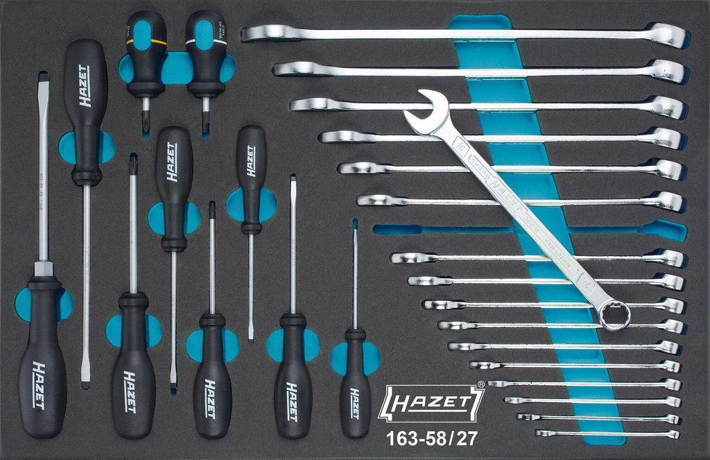 HAZET 163-58/27 Mechaniker-Werkzeugsatz 27 Werkzeuge