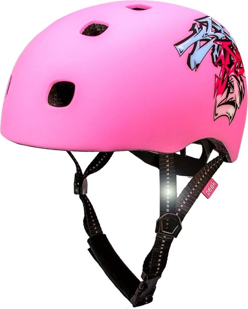 Skater Helm für Teenager und Erwachsene | Grafitti Pink M/L Produktbild 