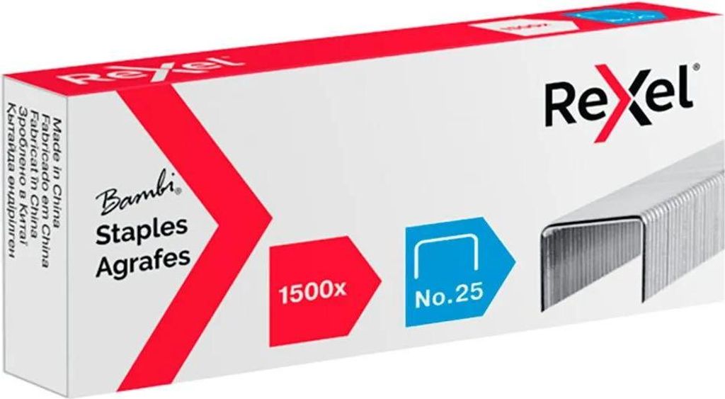Rexel Heftklammern Nr.25, 4mm (1500), 1500 Heftklammern, 10 Produktbild 