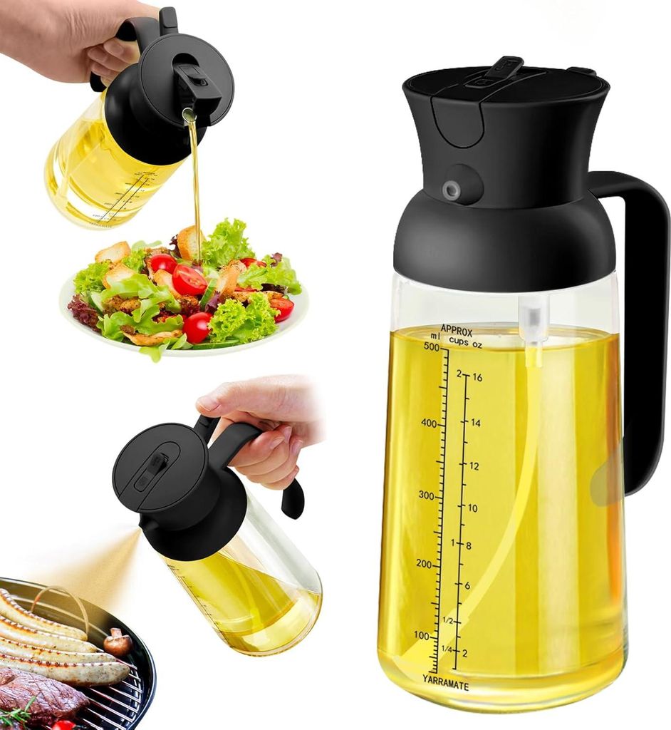 Ölsprayflasche - Multifunktional - 550 ml - BPA-frei - Glas