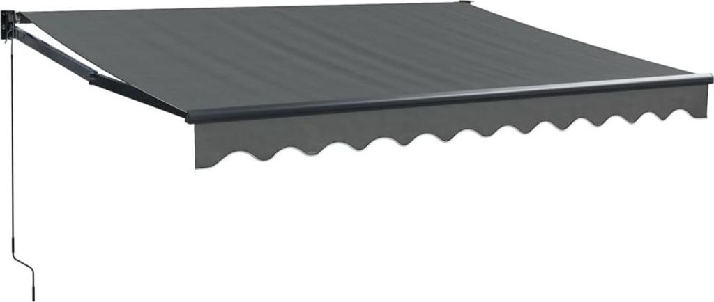 vidaXL Markise Einziehbar Anthrazit 3,5x2,5 m Stoff und Aluminium