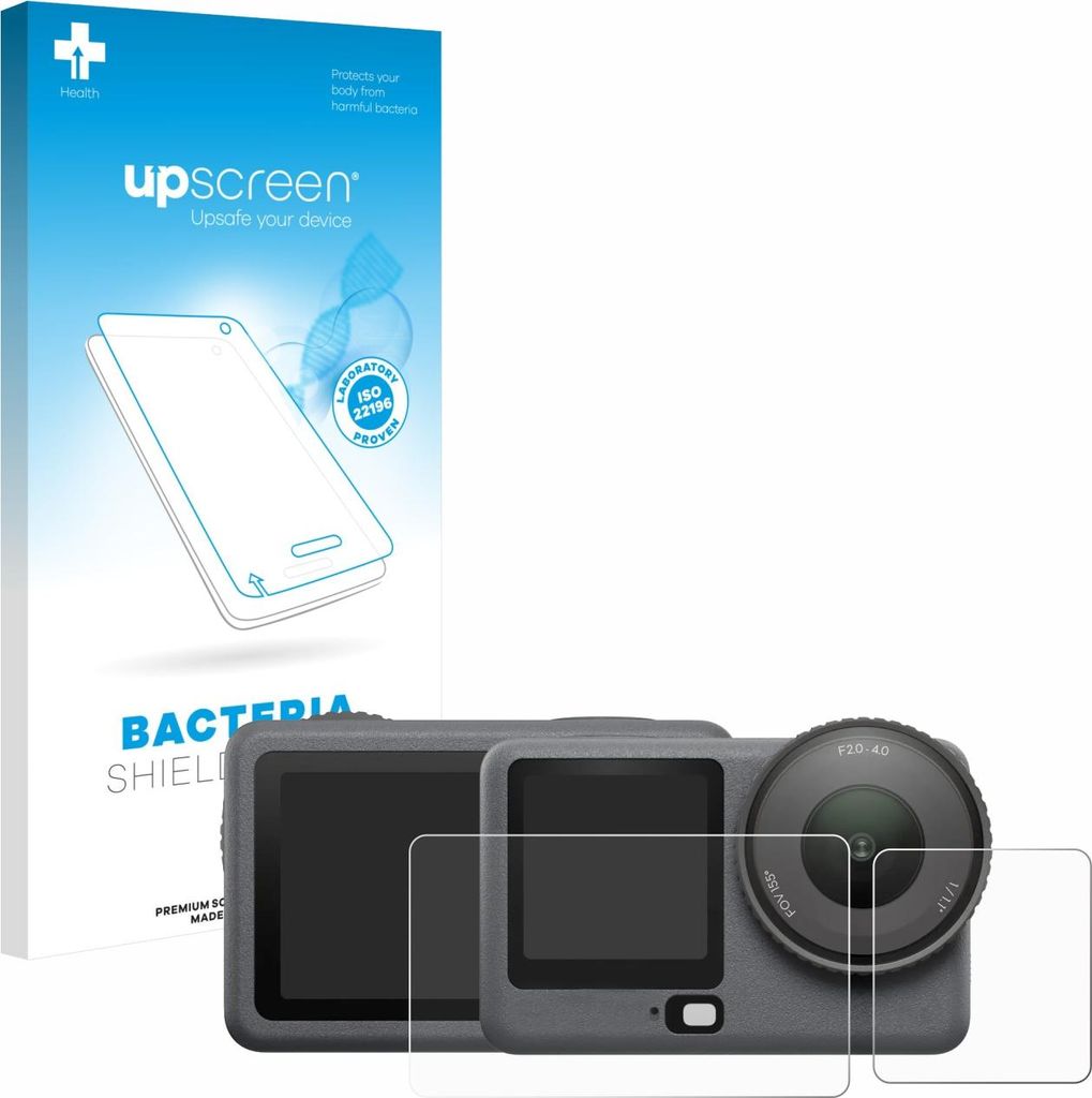 upscreen Schutzfolie für DJI Osmo Action 6 Displayschutz Displayschutzfolie Folie Klar antibakteriell