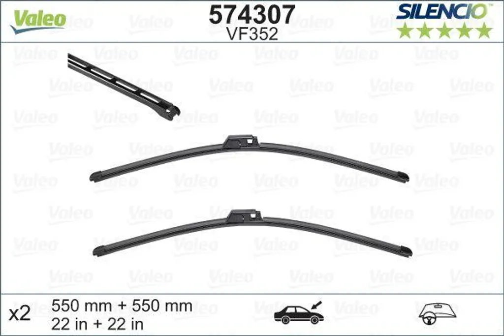 Fini les traces : Essuie-glace Valeo 574307 pour Mercedes Classe C CLK