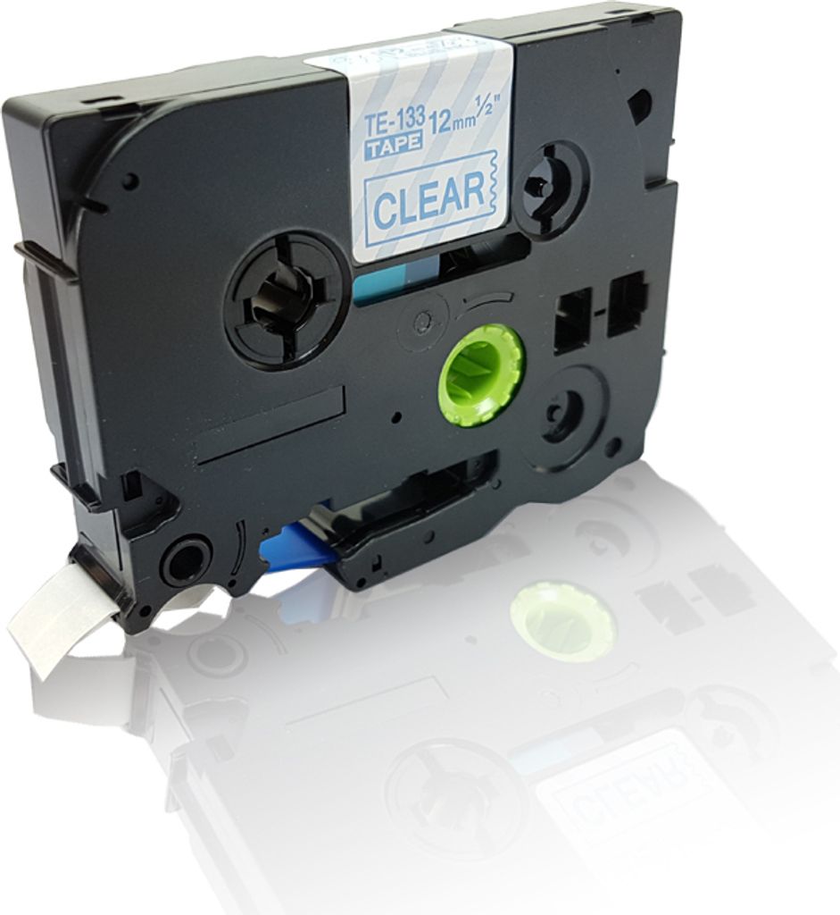 Print-Klex Schriftband kompatibel kompatibel mit Brother P-Touch P 700 P-Touch P 750 Series P-Touch P 750 TDI P-Touch P 750 W Blau auf Transparent ...
