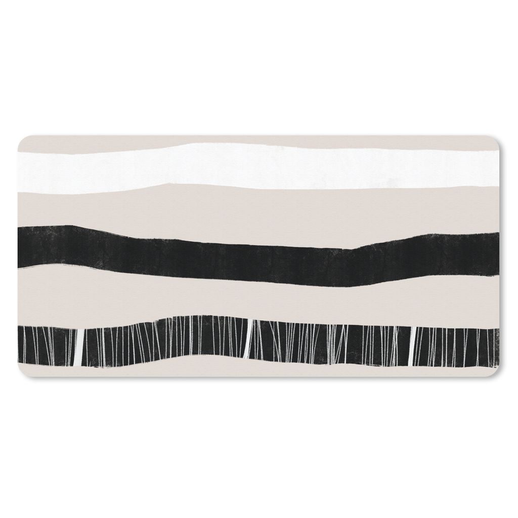 MuchoWow Schreibtischunterlage Linie - Pastell - Minimalismus - Muster 80x40 cm - XXL Mauspad - Gaming Mauspad