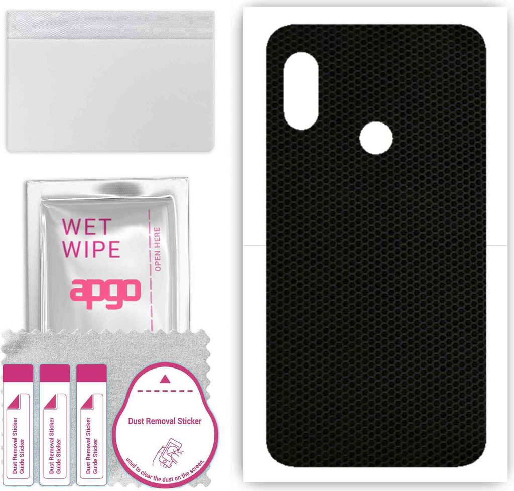 apgo Rückseite Schutzfolie, Skin, kompatibel mit Xiaomi Mi A2 Lite (Redmi 6 Pro), Hinten Displayschutzfolie aus Vinylfolie, kratzfest, einfache Mo...