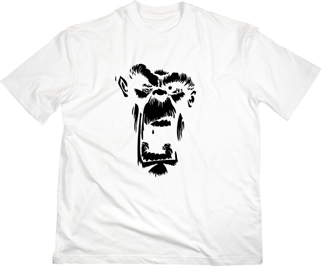 Styletex23 T-Shirt Crazy Gorilla Ape Kult, Weiss, XXL