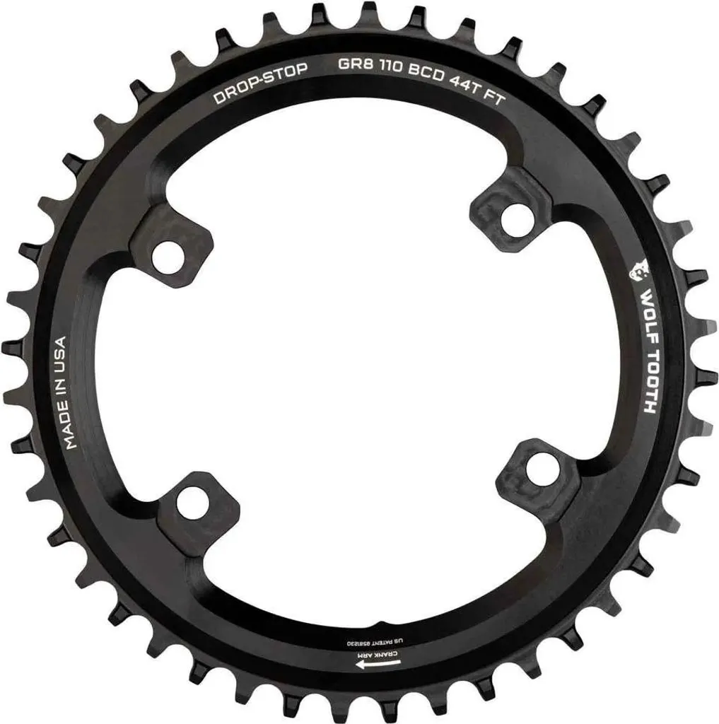 Plateau Shimano GRX 38 dents 110 BCD : fini les déraillements noir