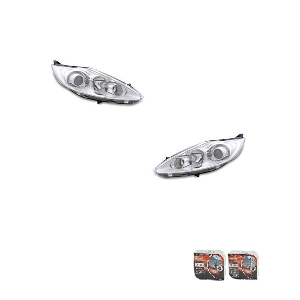 Johns, Scheinwerfer + Osram Night Breaker Laser passend für Ford Fiesta 08 08-12Set L R 1678068 1661621 1580707 1549510 1524275 1530507 1740028 8A...