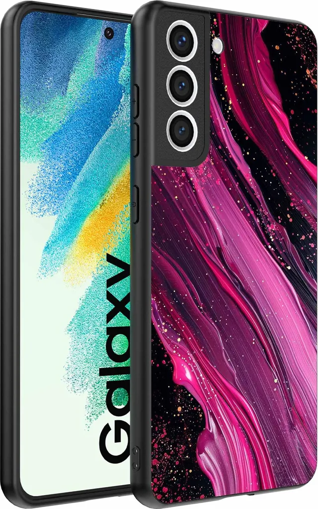 Cover Marmo Samsung S21 FE Viola Rosa | Custodia TPU Sottile Chic