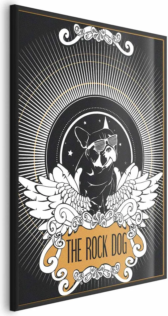 Poster The Rock Dog 40x60cm + Cornice Nera - Stile Urban Rock