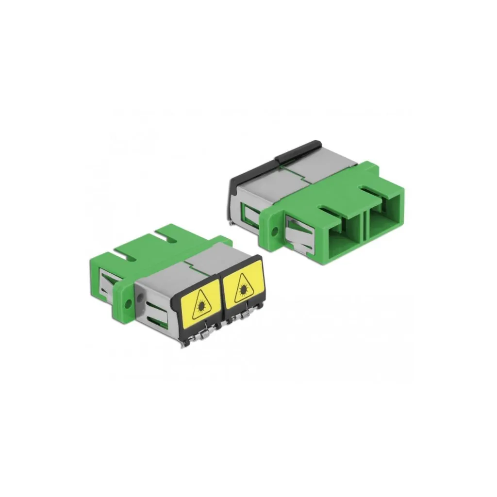 Coupleur SC Monomode Duplex Vert Delock avec Alignement Haute Précision - 2