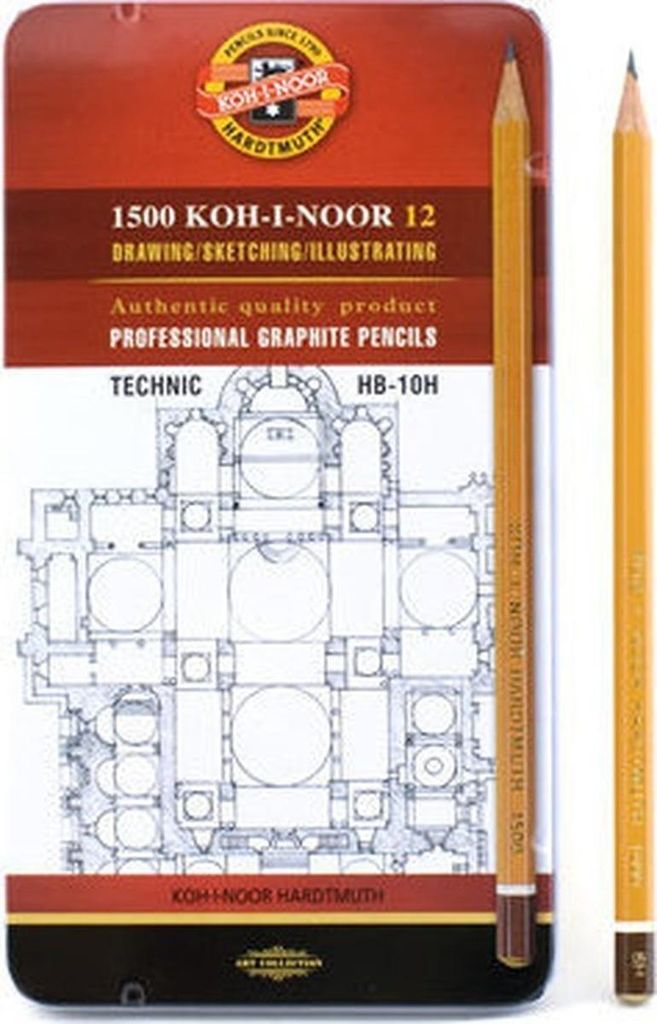 Ołówek grafitowy Art Koh-I-Noor HB 10H 1502/I 12 sztuk Immagine del prodotto 