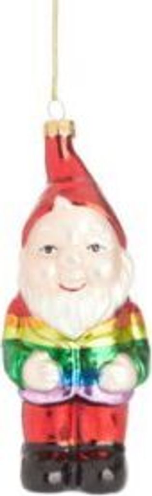 Zwerg in Regenbogenjacke Weihnachtskugel - Sass & Belle