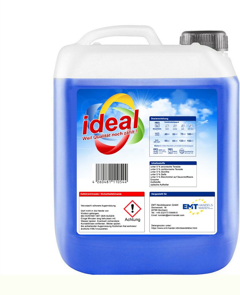 20 Liter ( 2 x 10 Liter ) ideal Flüssigwaschmittel Color Produktbild 2
