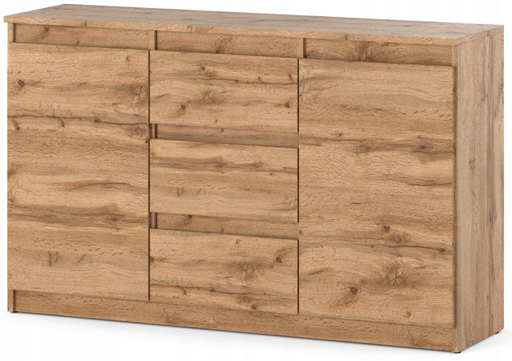 Komoda 120 cm Aga Wotan matowa z szufladami pojemna Zdjęcie produktu 