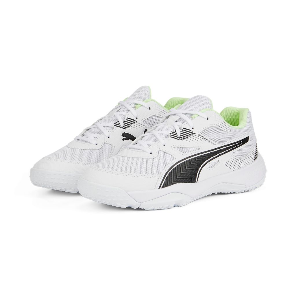 PUMA SolarFLASH II Hallenschuhe Kinder puma white/puma black/fizzy light 37.5