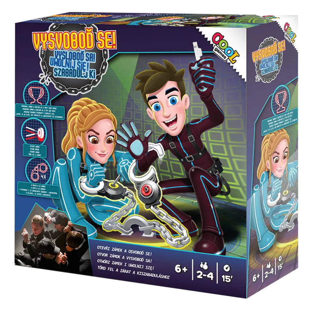 Jeux cool Menottes Libérez-vous - Menottes en métal argenté robuste - 2