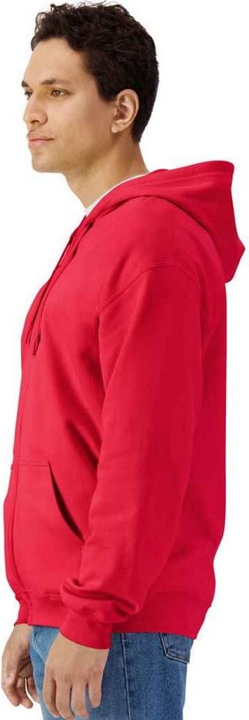 Gildan - "Softstyle" Hoodie mit durchgehendem Reißverschluss für Herren/Damen Uni PC7832 (XL) (Rot)